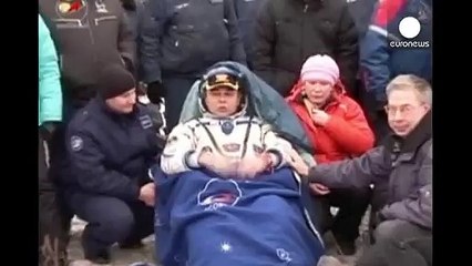 Safe touchdown in Kazakhstan for returning space station crew