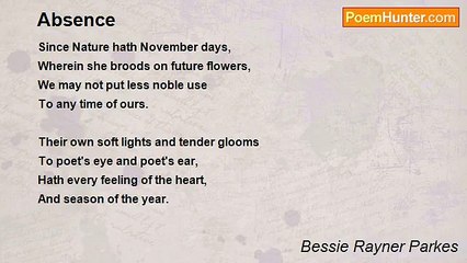 Bessie Rayner Parkes - Absence