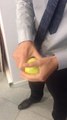 Breaking an apple in half with bare hands