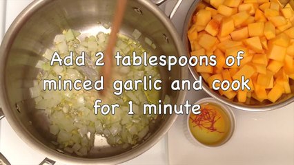 How to make a saffron butternut squash soup