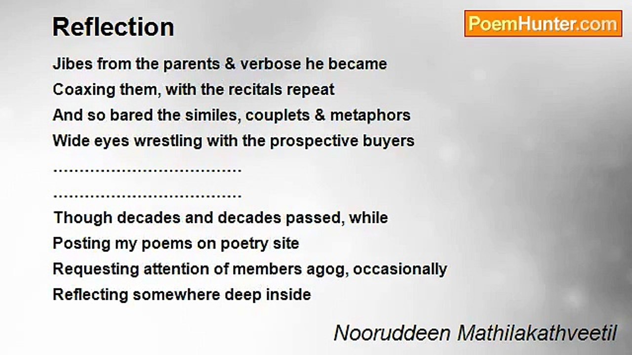 Nooruddeen Mathilakathveetil - Reflection