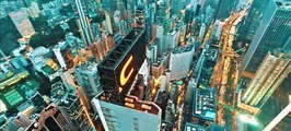 Daredevils hack billboard on top of Hong Kong skyscraper