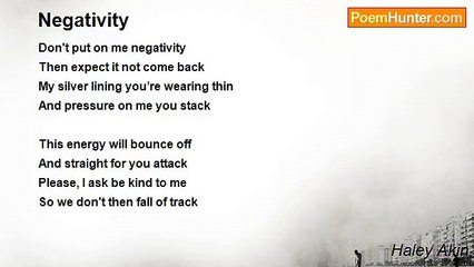 Haley Akin - Negativity