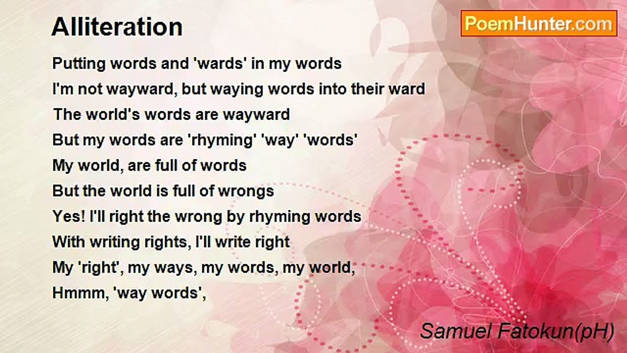 Samuel Fatokun(pH) - Alliteration