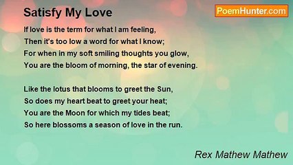 Rex Mathew Mathew - Satisfy My Love