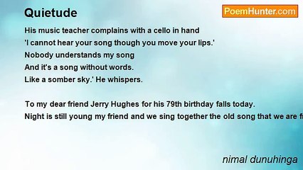 nimal dunuhinga - Quietude