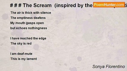 Sonya Florentino - # # # The Scream  (inspired by the famous painting)