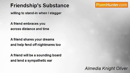 Almedia Knight Oliver - Friendship's Substance