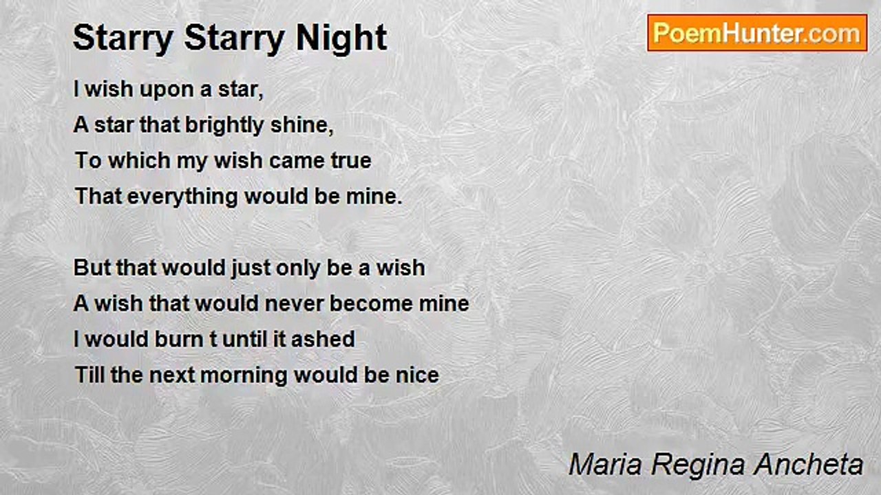 Maria Regina Ancheta - Starry Starry Night
