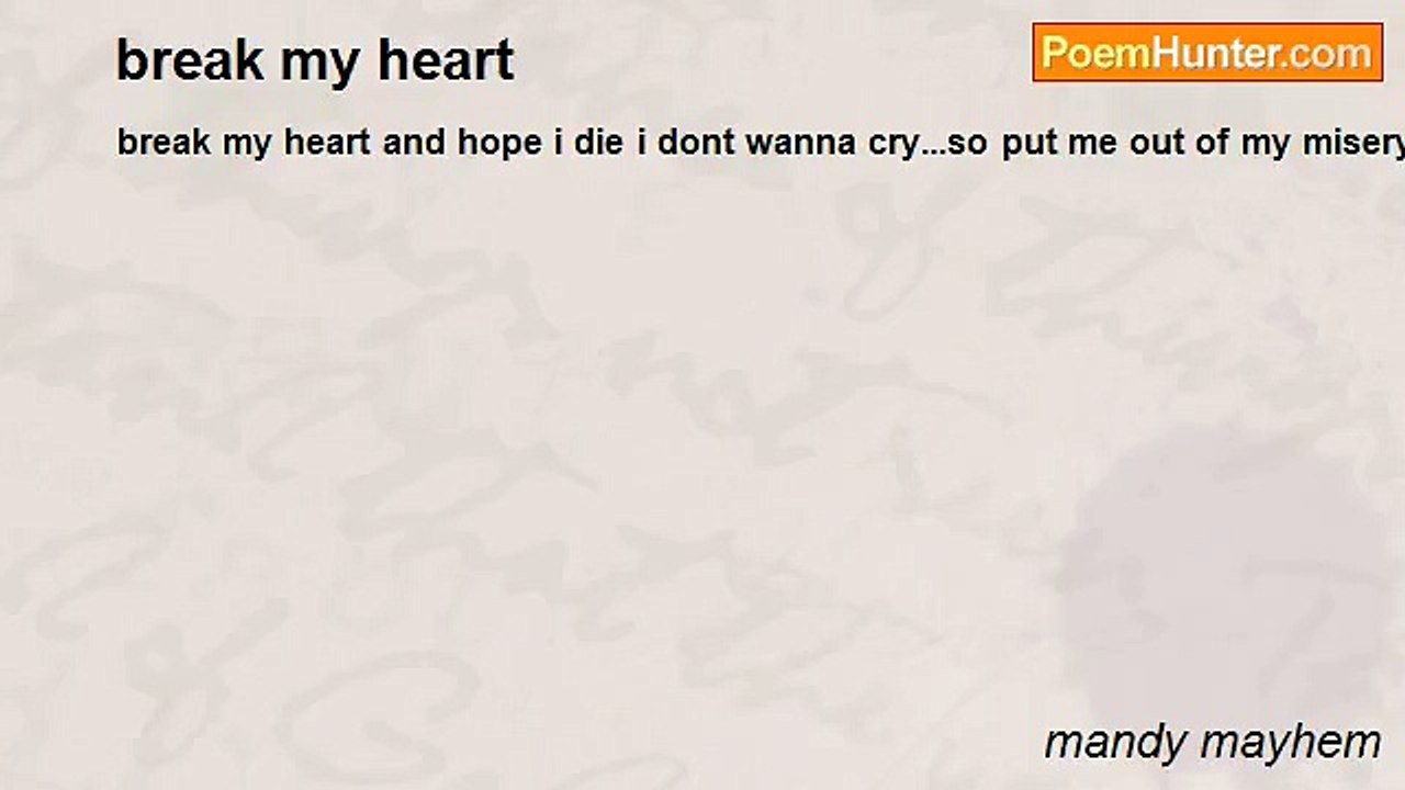 mandy mayhem - break my heart