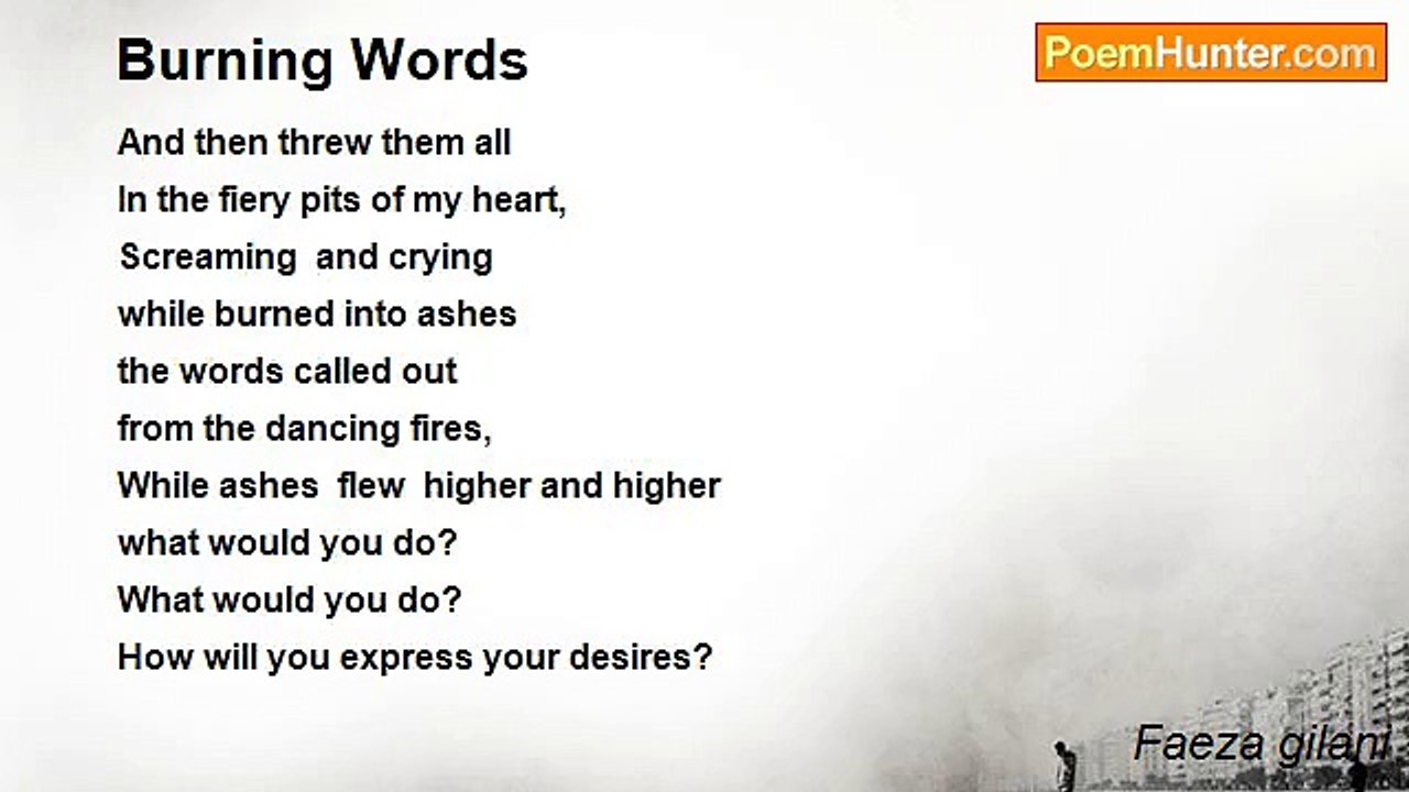 Faeza gilani - Burning Words