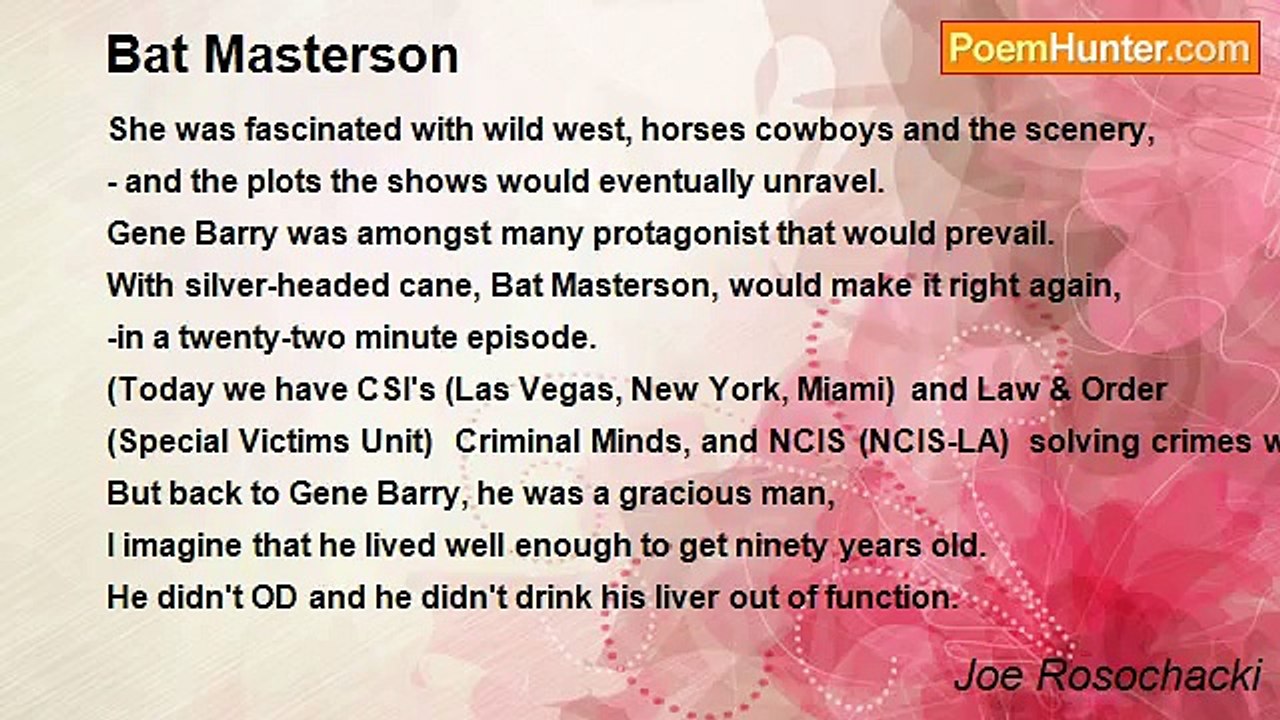 Joe Rosochacki - Bat Masterson