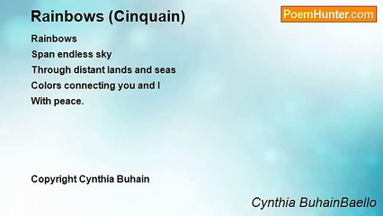 Cynthia BuhainBaello - Rainbows (Cinquain)