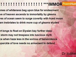 Dr subhendu kar - ! ! ! ! ! ! ! ! ! ! ! ! ! ! ! ! ! ! ! ***IMMORTALITY OF SHADOW ***! ! ! ! ! ! ! ! ! ! ! ! ! ! ! ! ! ! ! !