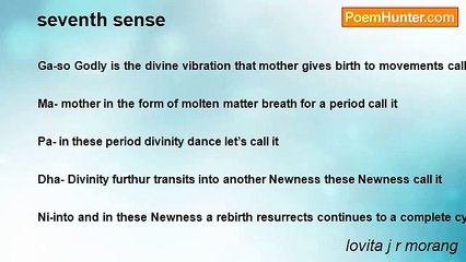 lovita j r morang - seventh sense