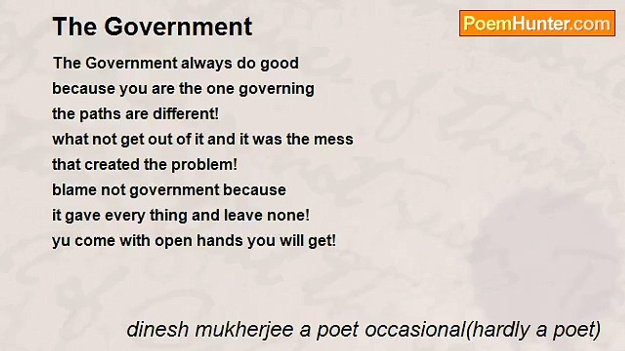 dinesh mukherjee a poet occasional(hardly a poet) - The Government