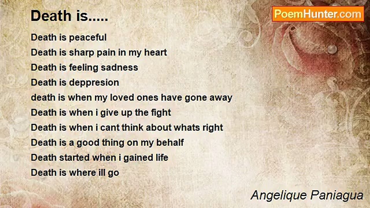 Angelique Paniagua - Death is.....