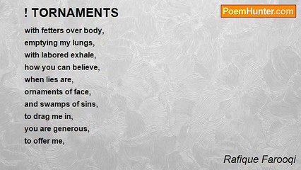 Rafique Farooqi - ! TORNAMENTS
