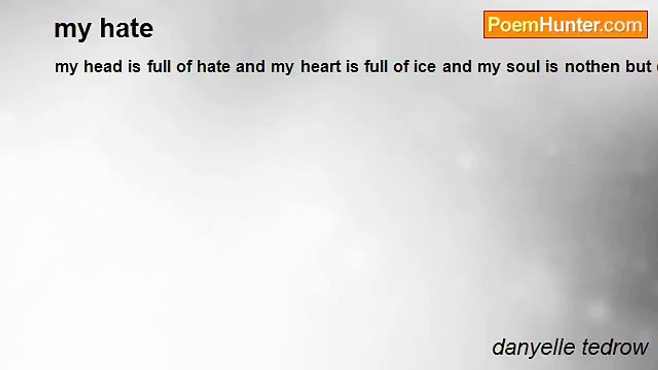danyelle tedrow - my hate
