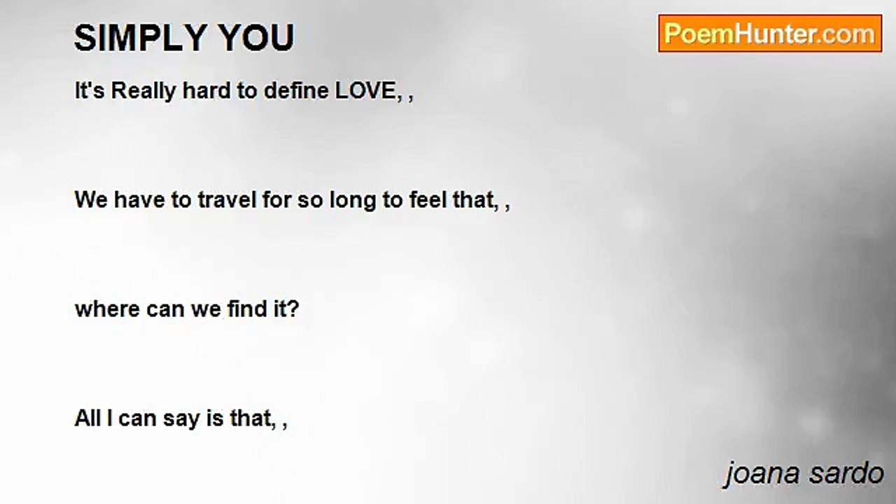 joana sardo - SIMPLY YOU