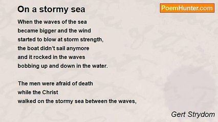Gert Strydom - On a stormy sea