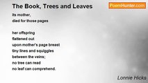 Lonnie Hicks - The Book, Trees and Leaves
