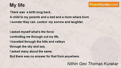 Nithin Geo Thomas Kurakar - My life