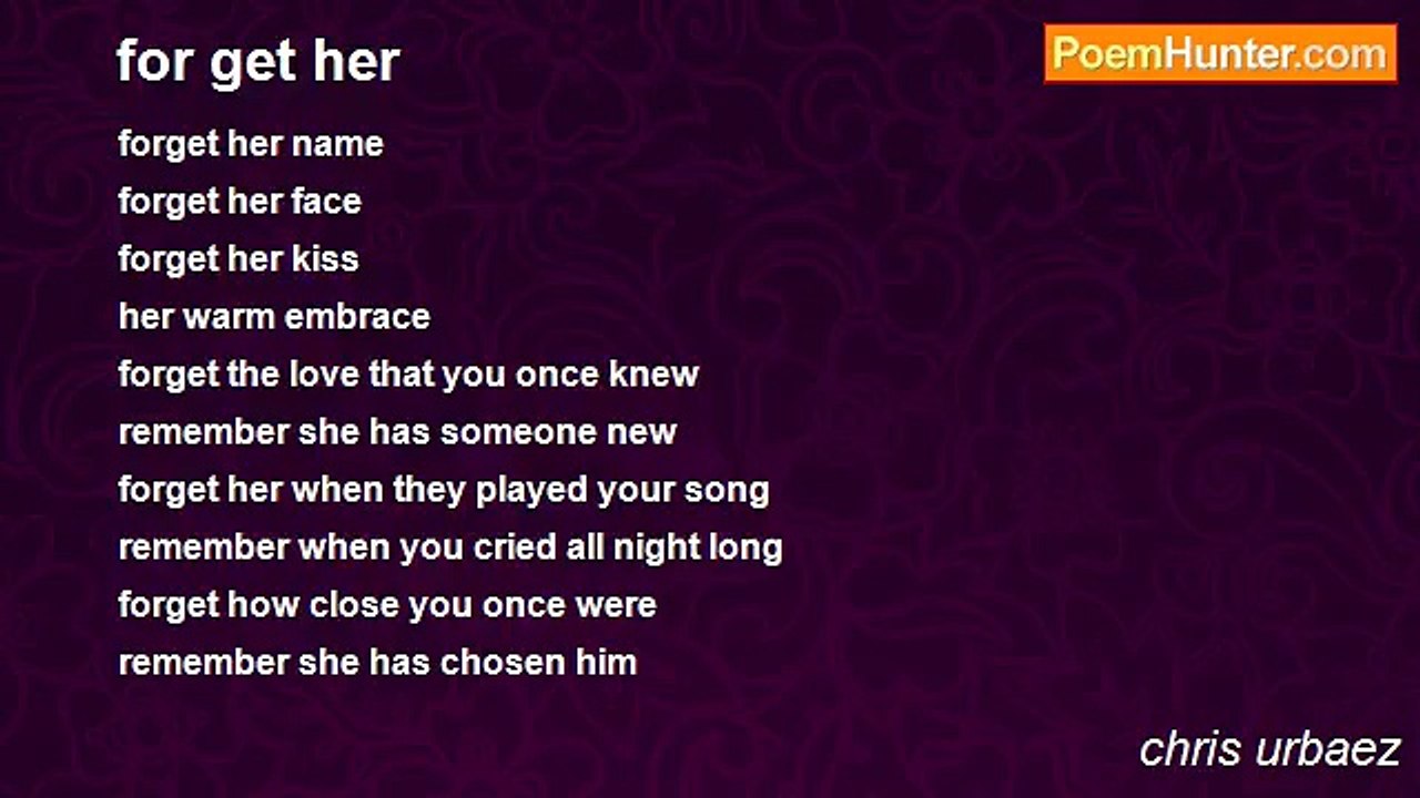chris urbaez - for get her