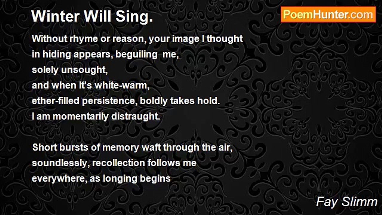 Fay Slimm - Winter Will Sing.