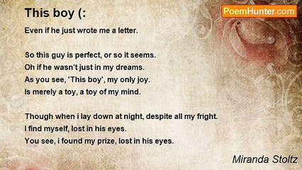 Miranda Stoltz - This boy (: