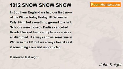 John Knight - 1012 SNOW SNOW SNOW