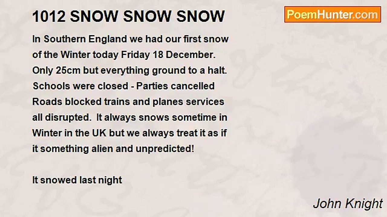 John Knight - 1012 SNOW SNOW SNOW