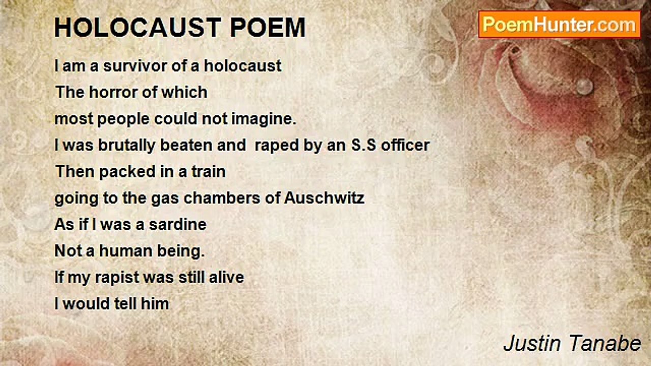 Justin Tanabe - HOLOCAUST POEM
