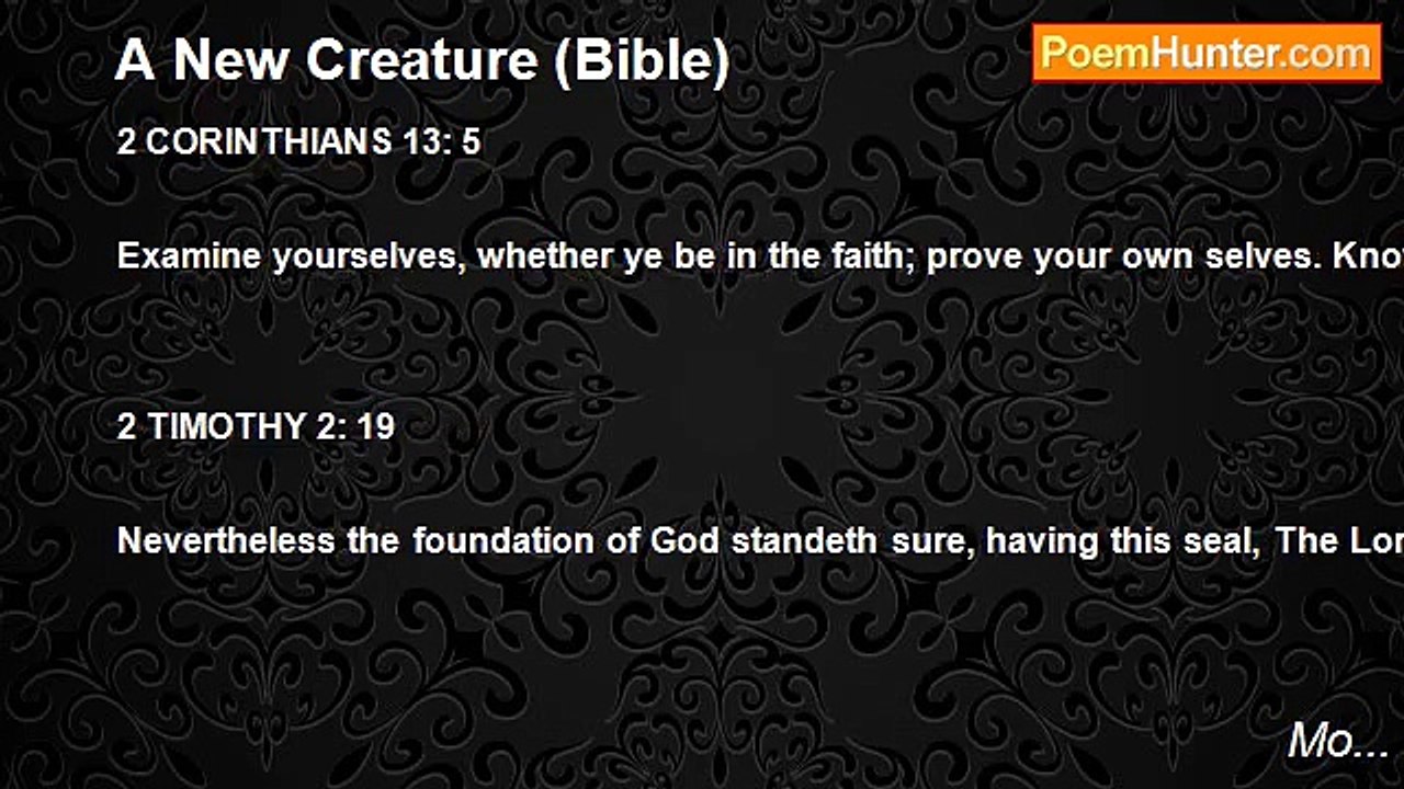 Mo... - A New Creature (Bible)
