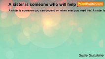 Susie Sunshine - A sister is someone who will help you #2