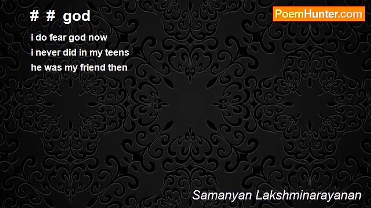 Samanyan Lakshminarayanan - #  #  god