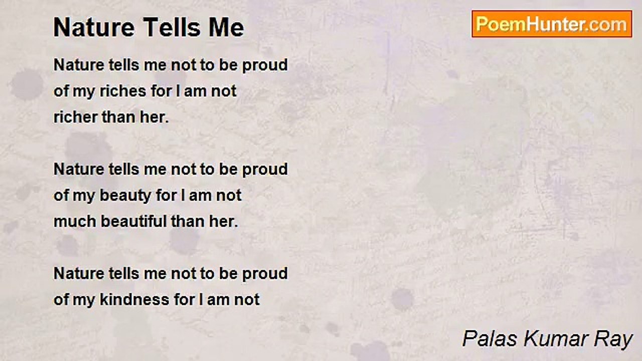 Palas Kumar Ray - Nature Tells Me