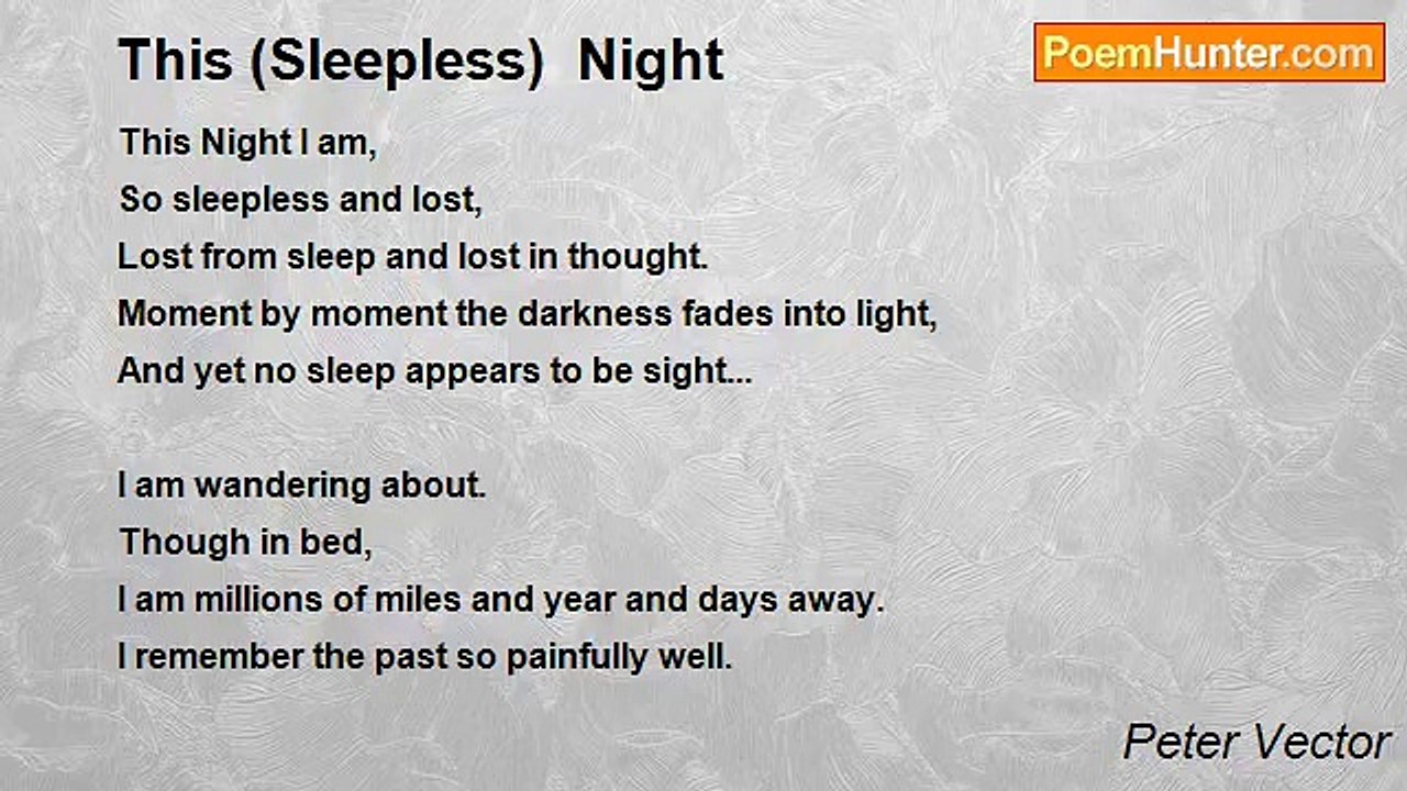 Peter Vector - This (Sleepless)  Night