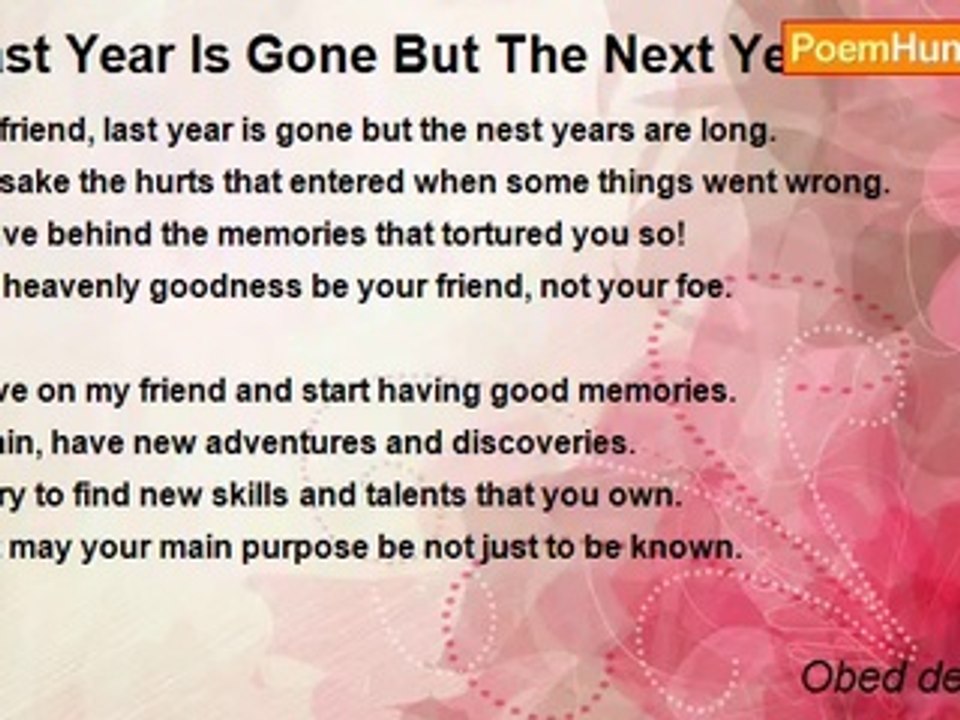 Obed dela Cruz - Last Year Is Gone But The Next Years Are Long