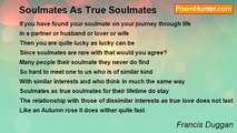 Francis Duggan - Soulmates As True Soulmates