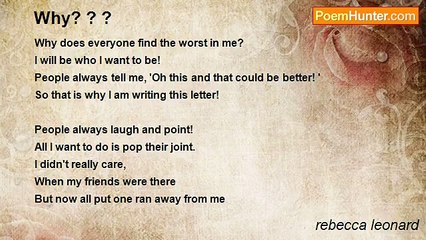 rebecca leonard - Why? ? ?