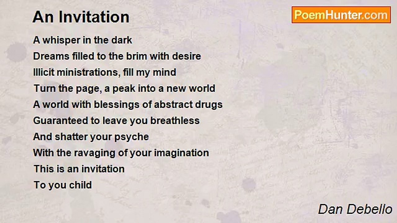 Dan Debello - An Invitation