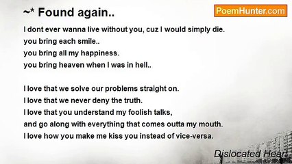 Dislocated Heart - ~* Found again..