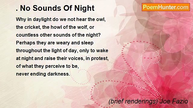 (brief renderings) Joe Fazio - . No Sounds Of Night