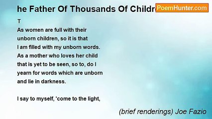 (brief renderings) Joe Fazio - he Father Of Thousands Of Children