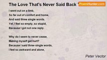 Peter Vector - The Love That's Never Said Back To You