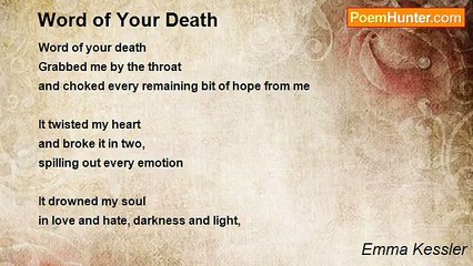 Emma Kessler - Word of Your Death