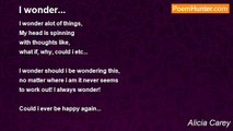 Alicia Carey - I wonder...