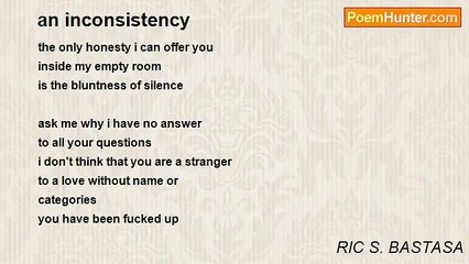 RIC S. BASTASA - an inconsistency