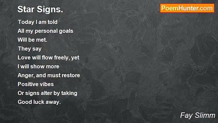 Fay Slimm - Star Signs.